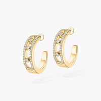 [LUXE] Diamond Pave_ Hoop Earrings Move