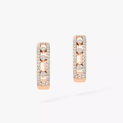 [LUXE] Diamond Pave_ Hoop Earrings Move