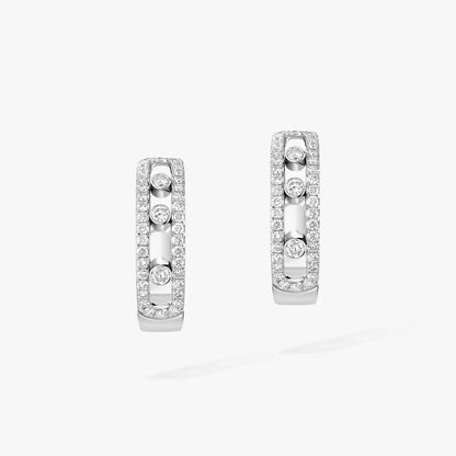 [LUXE] Diamond Pave_ Hoop Earrings Move