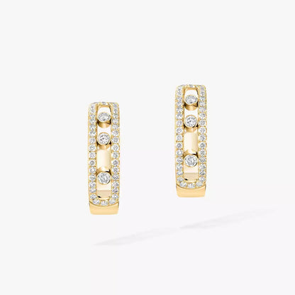 [LUXE] Diamond Pave_ Hoop Earrings Move