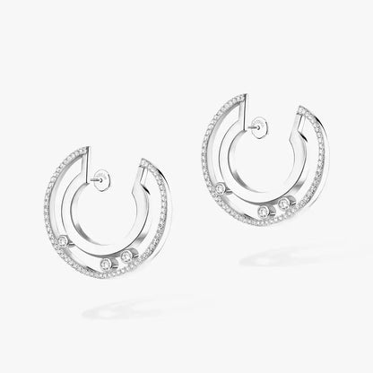 [LUXE] Move Romane Small Diamond Hoop Earrings