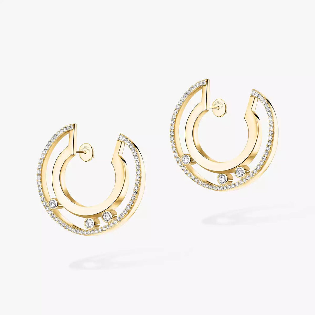 [LUXE] Move Romane Small Diamond Hoop Earrings