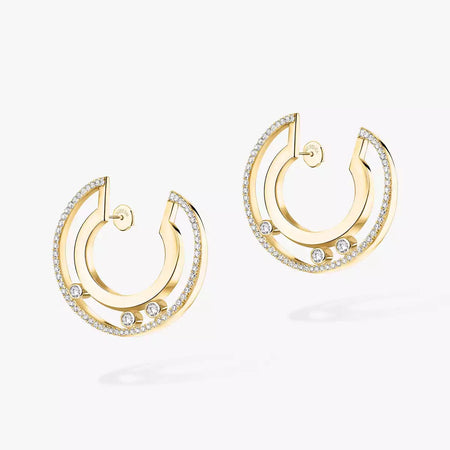 [LUXE] Move Romane Small Diamond Hoop Earrings