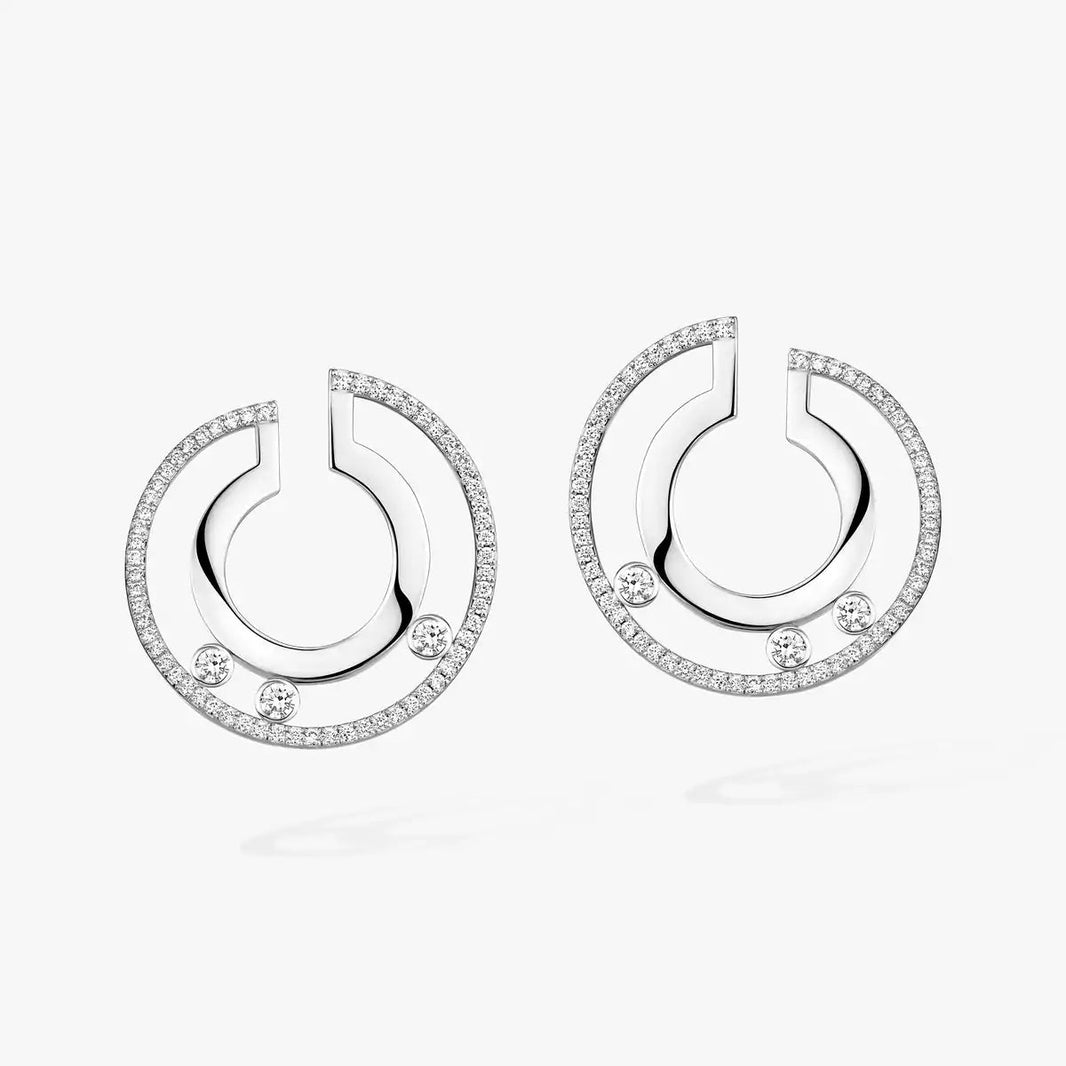 [LUXE] Move Romane Small Diamond Hoop Earrings