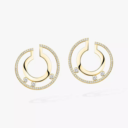 [LUXE] Move Romane Small Diamond Hoop Earrings