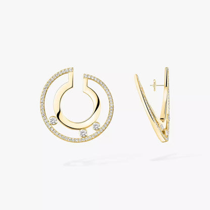 [LUXE] Move Romane Small Diamond Hoop Earrings