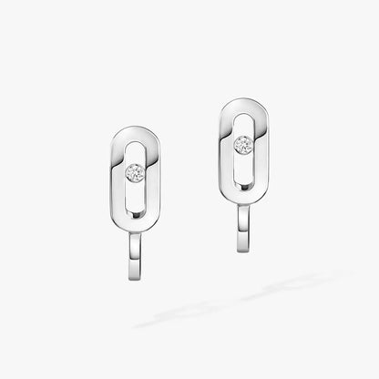 [LUXE] Diamond Mini Hoop Earrings Move Classique