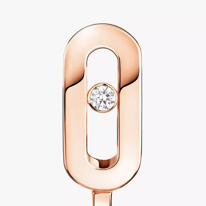 [LUXE] Diamond Mini Hoop Earrings Move Classique