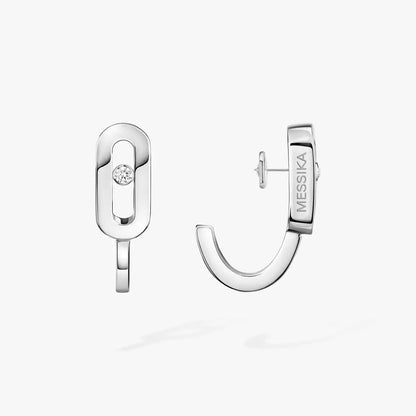 [LUXE] Diamond Mini Hoop Earrings Move Classique