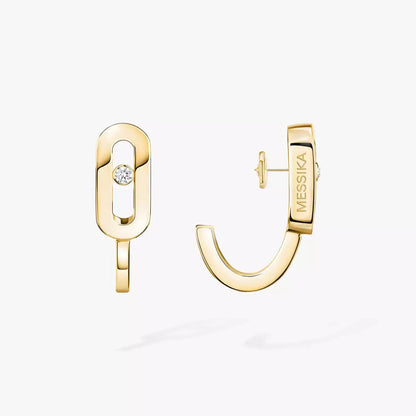 [LUXE] Diamond Mini Hoop Earrings Move Classique