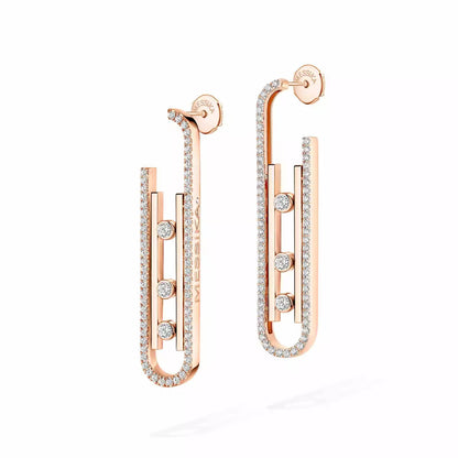 [LUXE] Diamond Pendant Earrings Move 10Th