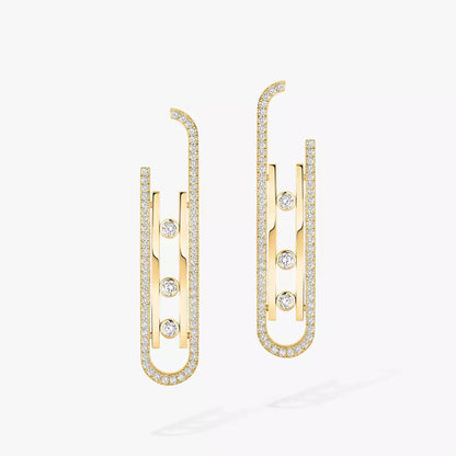 [LUXE] Diamond Pendant Earrings Move 10Th