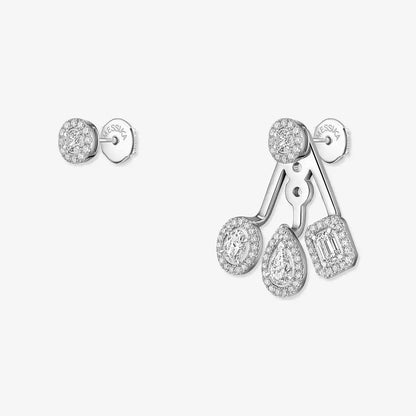[LUXE]  My Twin Trio  Diamond Earrings