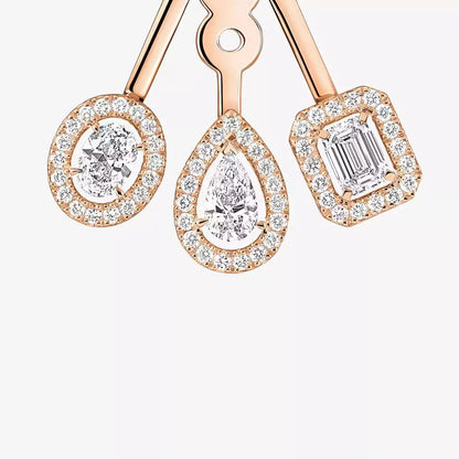 [LUXE]  My Twin Trio  Diamond Earrings