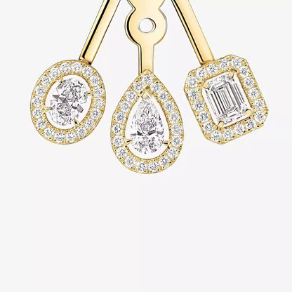 [LUXE]  My Twin Trio  Diamond Earrings