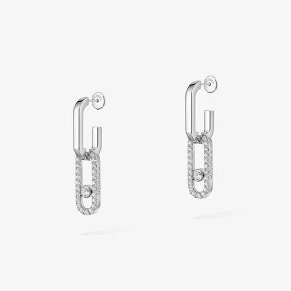 [LUXE] Move Link Diamond Earrings
