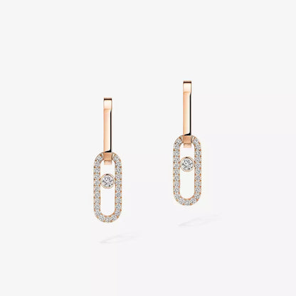 [LUXE] Move Link Diamond Earrings