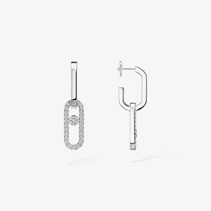 [LUXE] Move Link Diamond Earrings