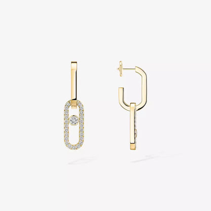 [LUXE] Move Link Diamond Earrings