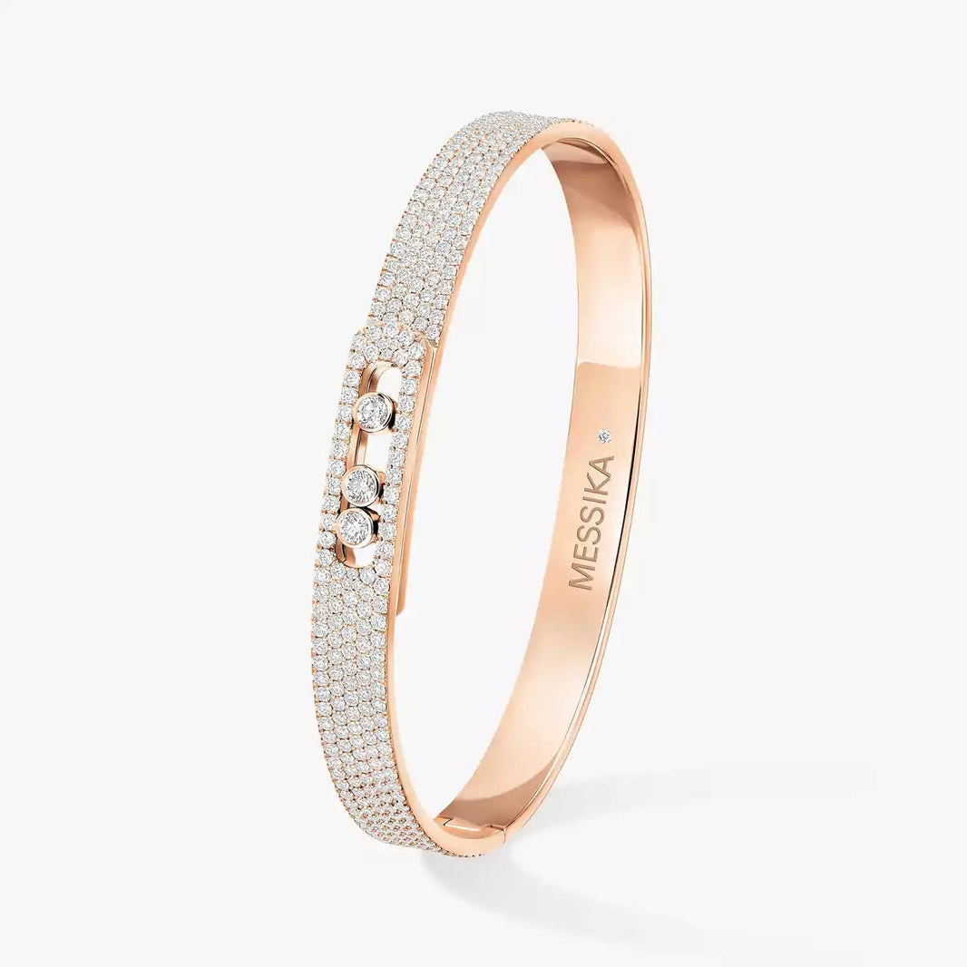 [LUXE] Move Noa Full Pavé Diamond Bangle Bracelet