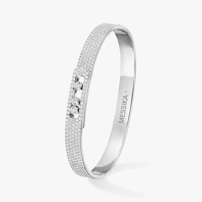 [LUXE] Move Noa Full Pavé Diamond Bangle Bracelet