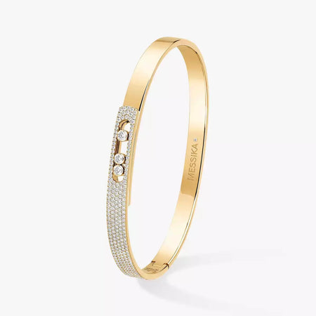 [LUXE] Move Noa Rose Gold Pavé Diamond Bangle Bracelet