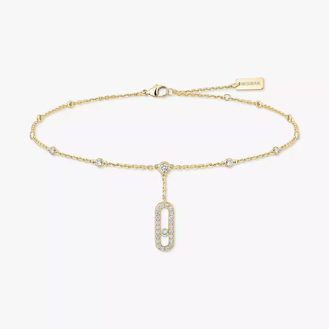 [LUXE]  Move Uno pavé ankle bracelet