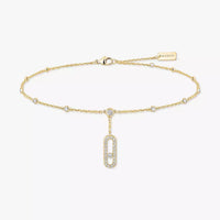 [LUXE]  Move Uno pavé ankle bracelet