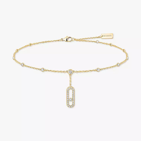 [LUXE]  Move Uno pavé ankle bracelet