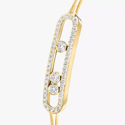 [LUXE] Move Pavé Diamond Bangle Bracelet M