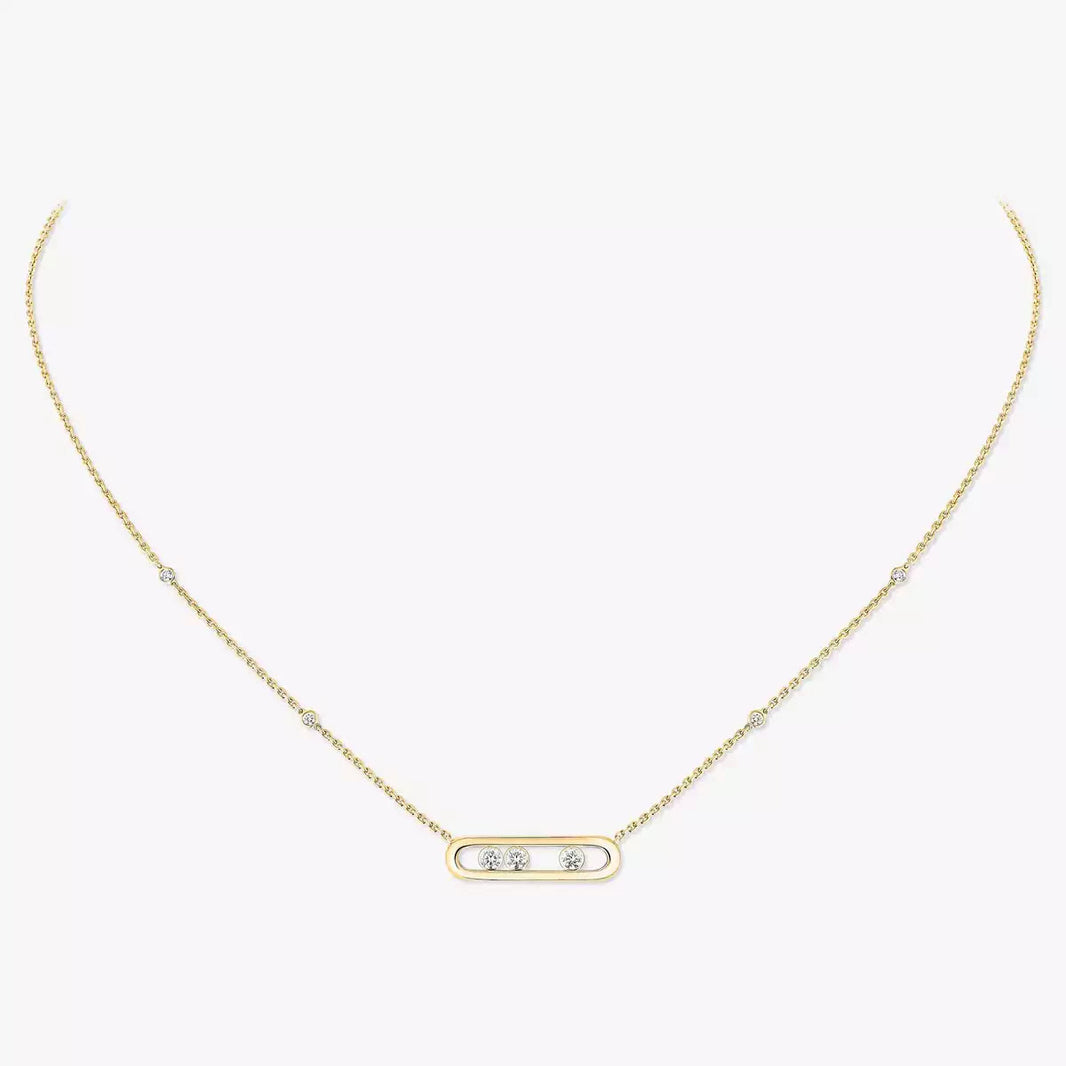 [LUXE]  Baby Move Gold Diamond Necklace