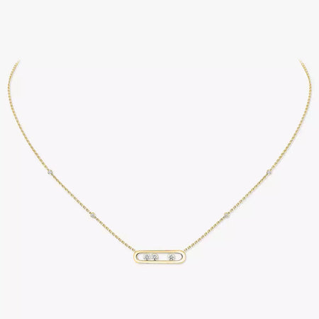 [LUXE]  Baby Move Gold Diamond Necklace