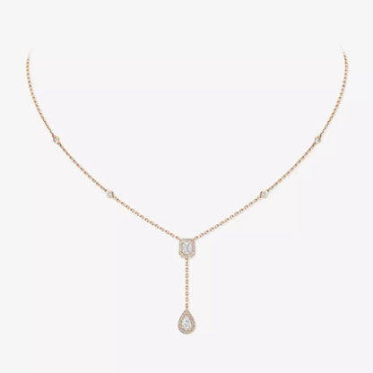 [LUXE] Gold Diamond Tie Necklace