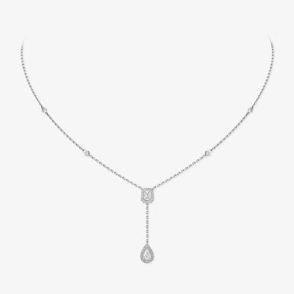 [LUXE] Gold Diamond Tie Necklace