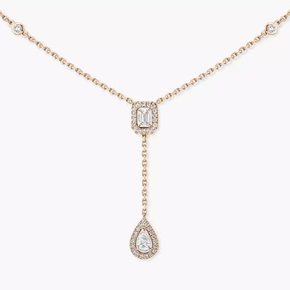 [LUXE] Gold Diamond Tie Necklace