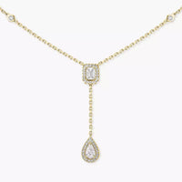 [LUXE] Gold Diamond Tie Necklace