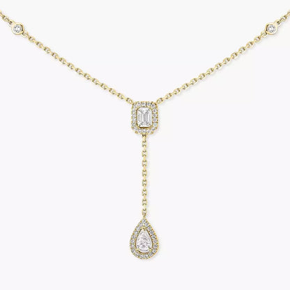 [LUXE] Gold Diamond Tie Necklace
