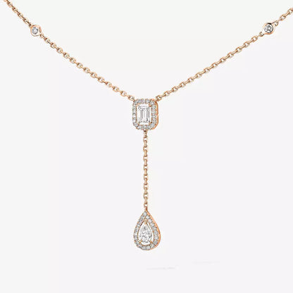 [LUXE] Gold Diamond Tie Necklace