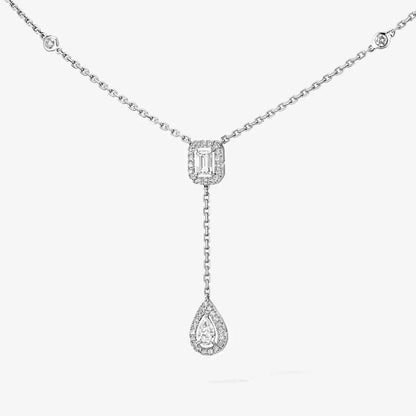 [LUXE] Gold Diamond Tie Necklace