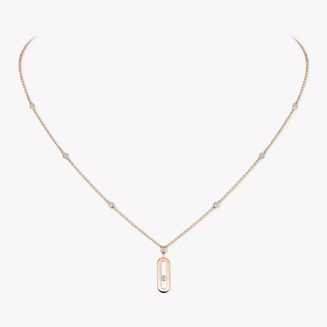 [LUXE]  Move Uno Gold Diamond Long Necklace