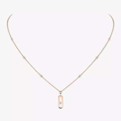 [LUXE]  Move Uno Gold Diamond Long Necklace