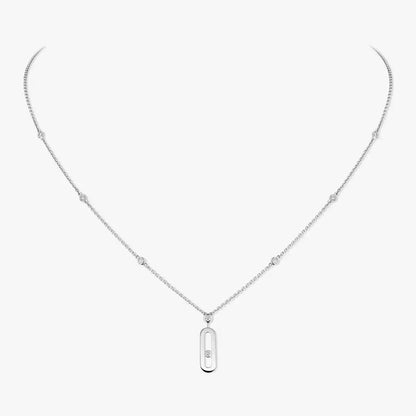 [LUXE]  Move Uno Gold Diamond Long Necklace