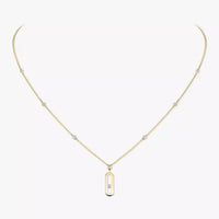 [LUXE]  Move Uno Gold Diamond Long Necklace