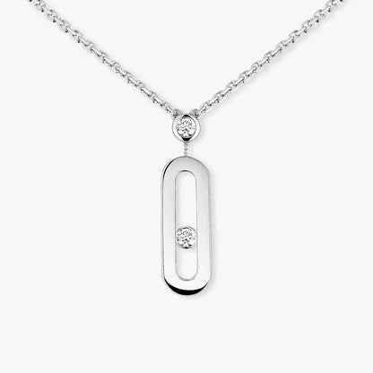 [LUXE]  Move Uno Gold Diamond Long Necklace