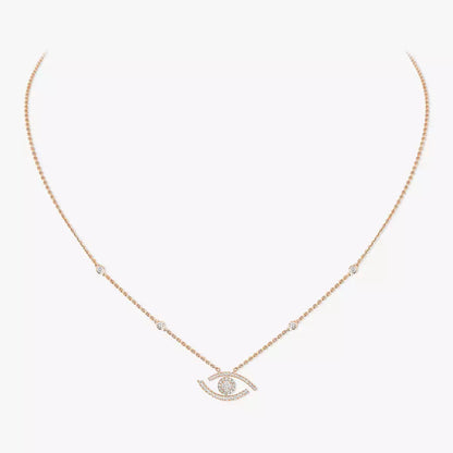 [LUXE] Pave_ Diamond Necklace Lucky Eye