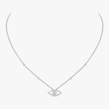 [LUXE] Pave_ Diamond Necklace Lucky Eye