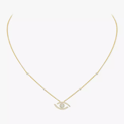[LUXE] Pave_ Diamond Necklace Lucky Eye