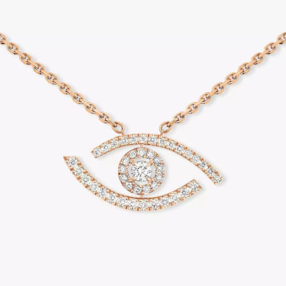 [LUXE] Pave_ Diamond Necklace Lucky Eye