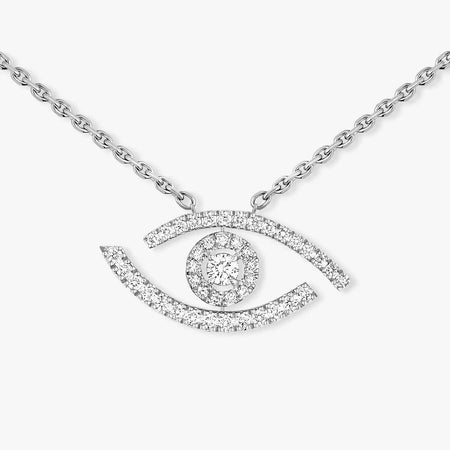 [LUXE] Pave_ Diamond Necklace Lucky Eye