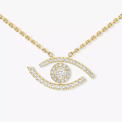 [LUXE] Pave_ Diamond Necklace Lucky Eye
